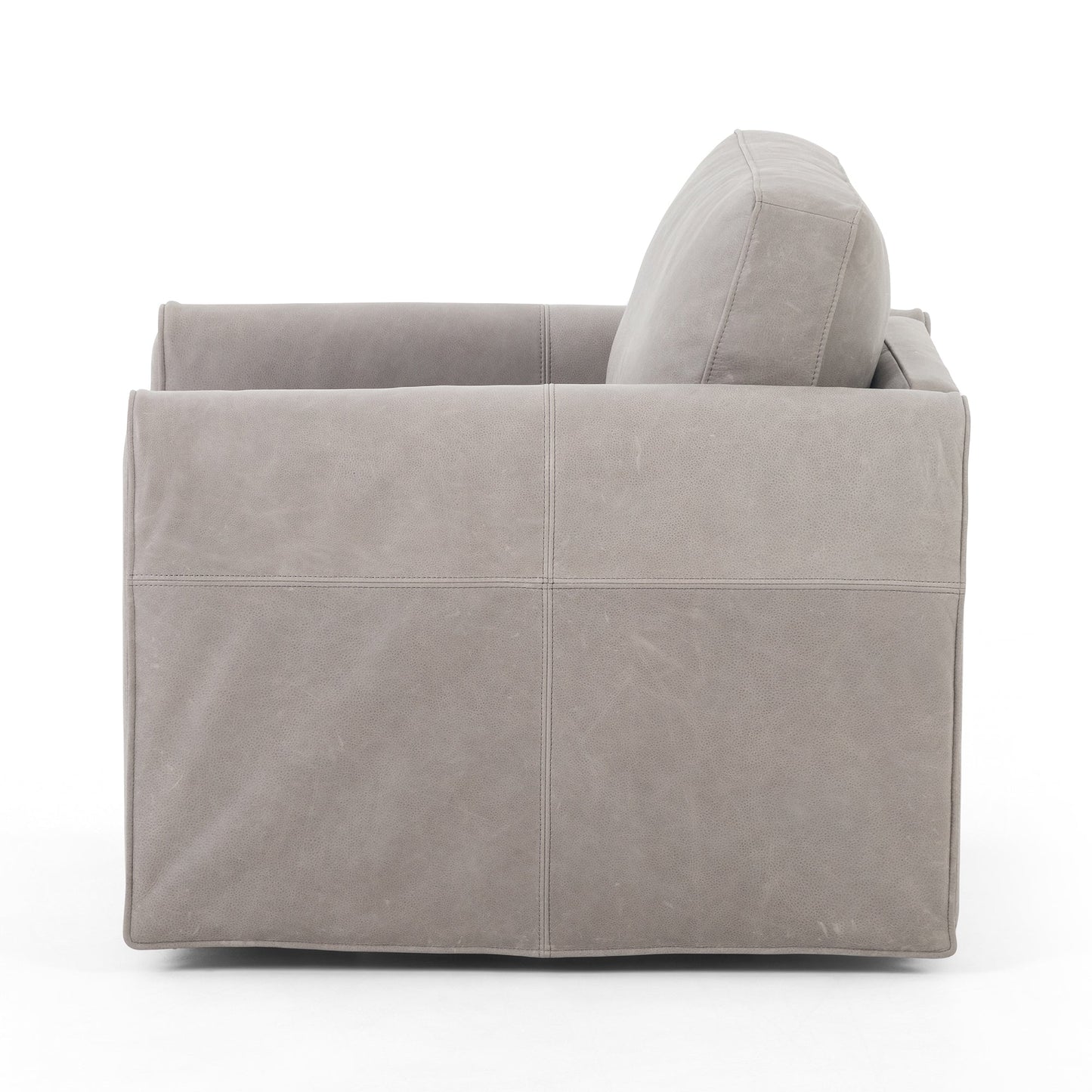 Fauteuil pivotant en cuir Uma