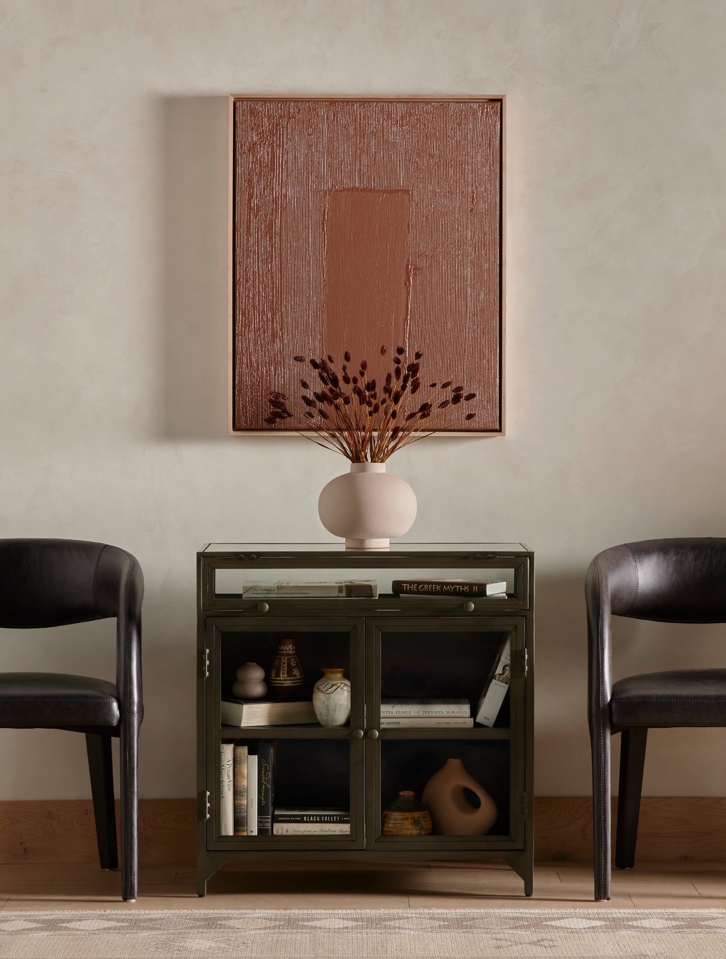 Armoire d'entrée à vitrine