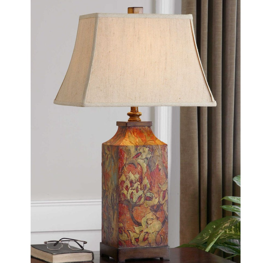 Lampe de table Fleurs colorées