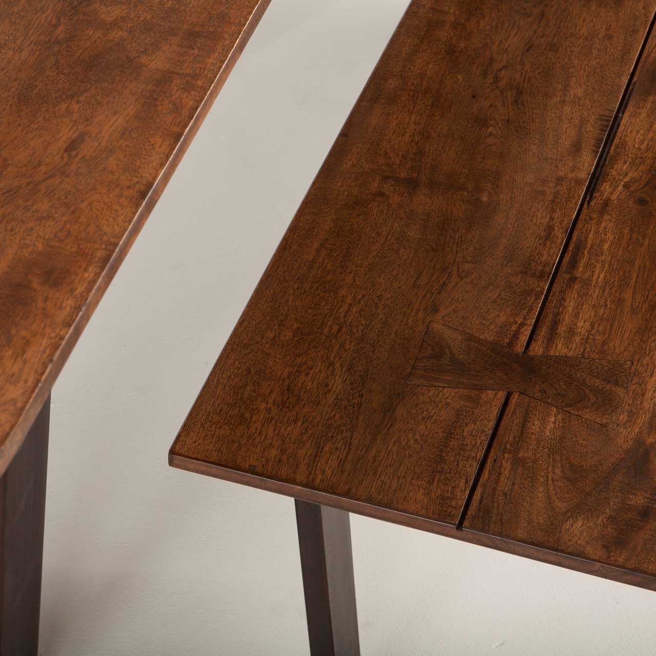 Banc de salle à manger en bois du Mozambique