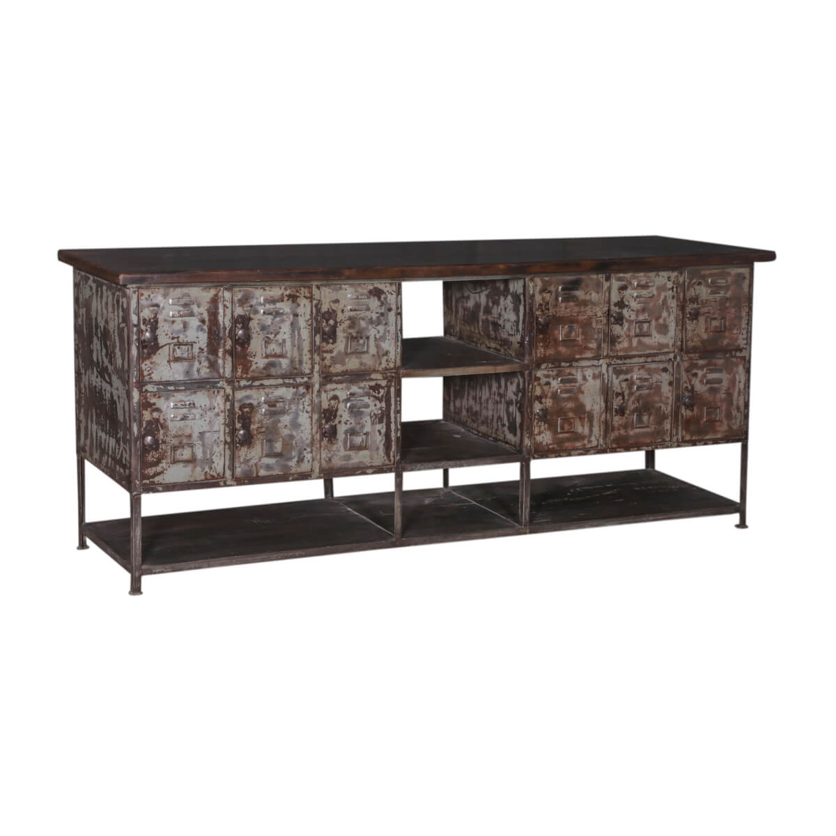 Buffet en fer et teck