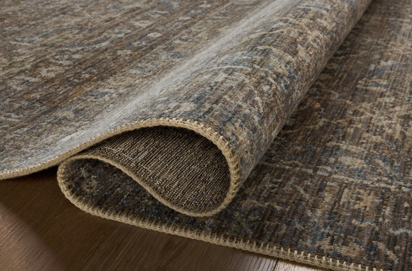 Tapis Heritage couleur lagon/tabac
