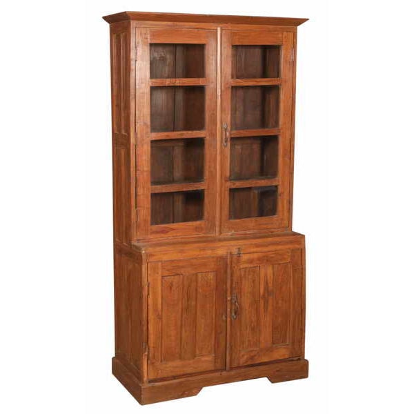 Armoire en bois de teck avec verre