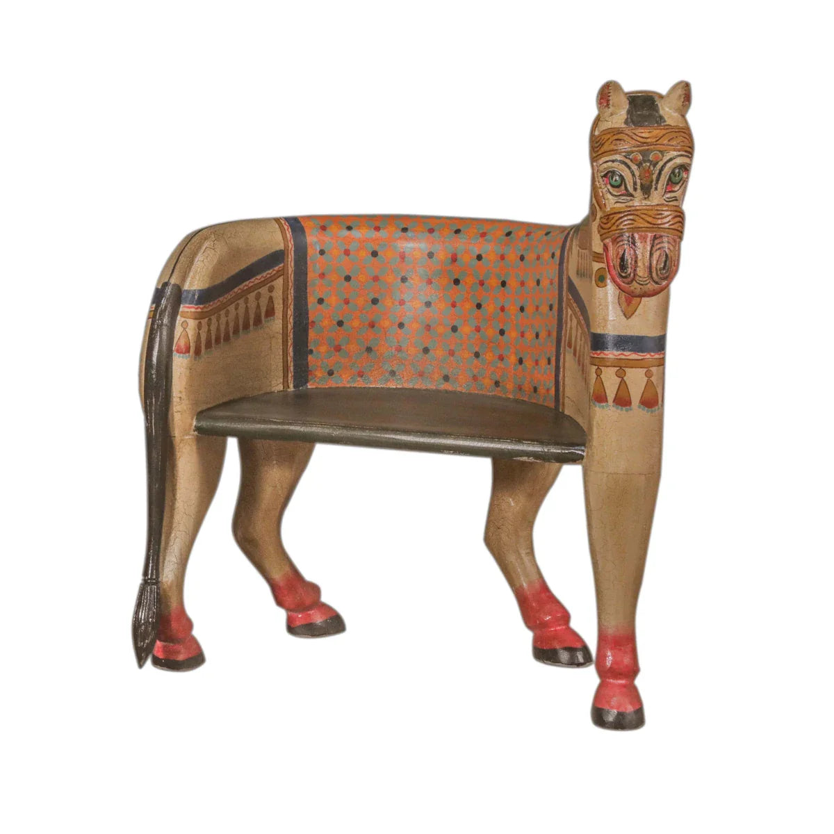 Chaise à tête de cheval fabriquée artisanalement