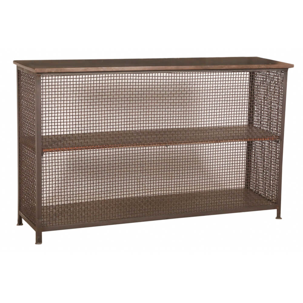 Table console artisanale à 2 étagères