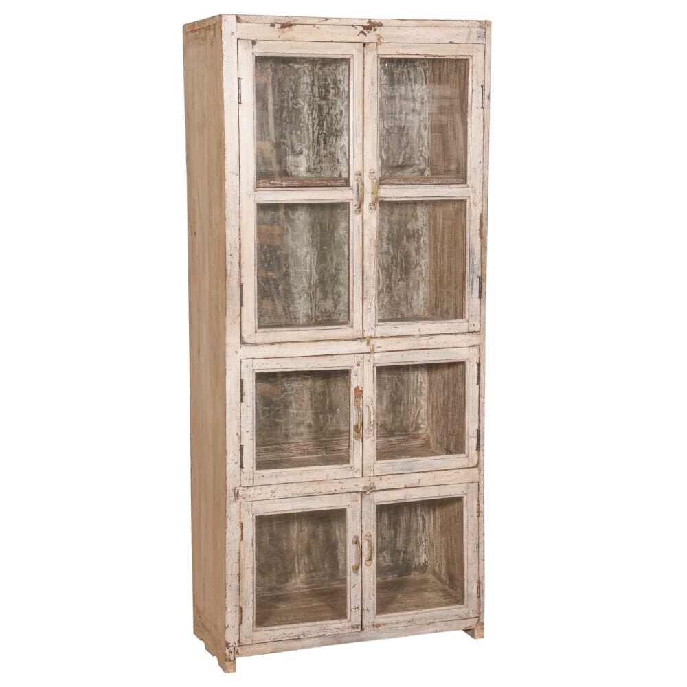 Armoire artisanale à 6 portes vitrées