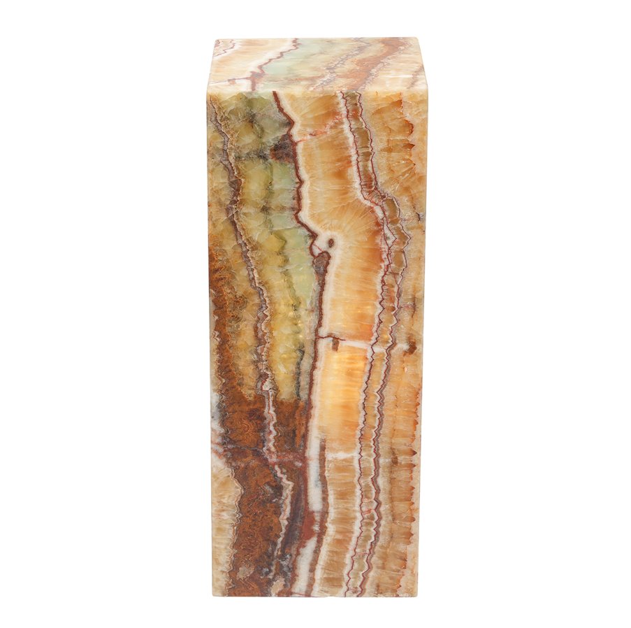 Lampe cube en pierre massive couleur aqua