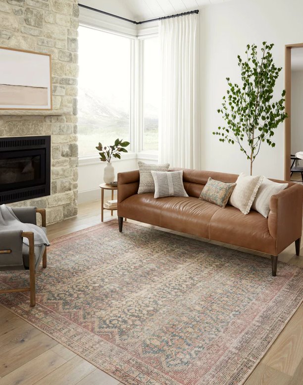 Tapis Angela Rose x Loloi Aubrey, coloris Océan/Épices