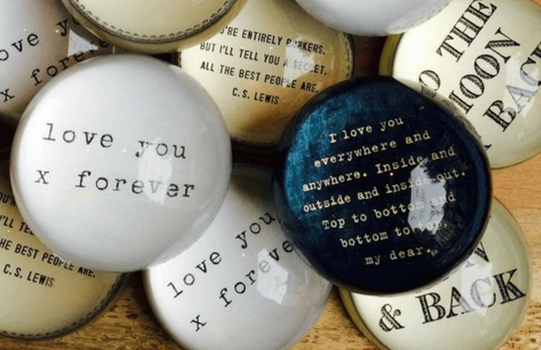 Presse-papier « Je t'aime »