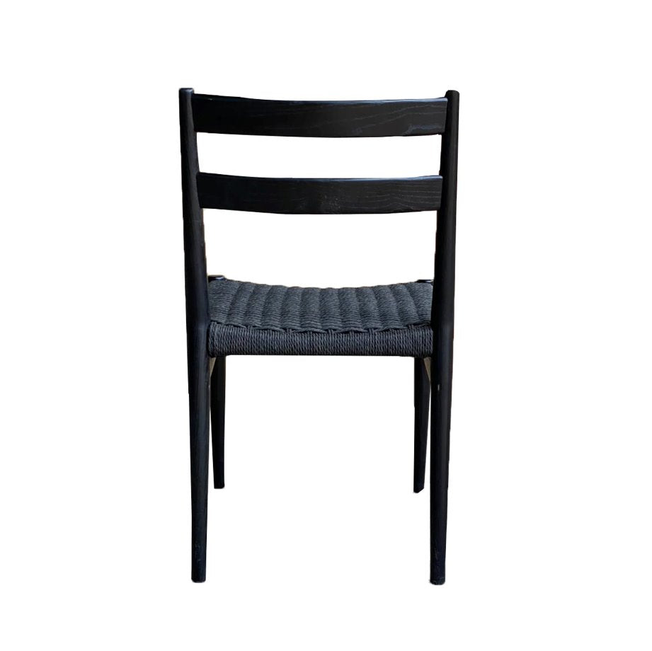 Chaise de salle à manger à assise tissée Jakarta