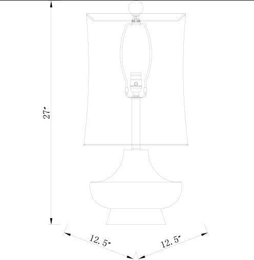 Lampe de table turquoise
