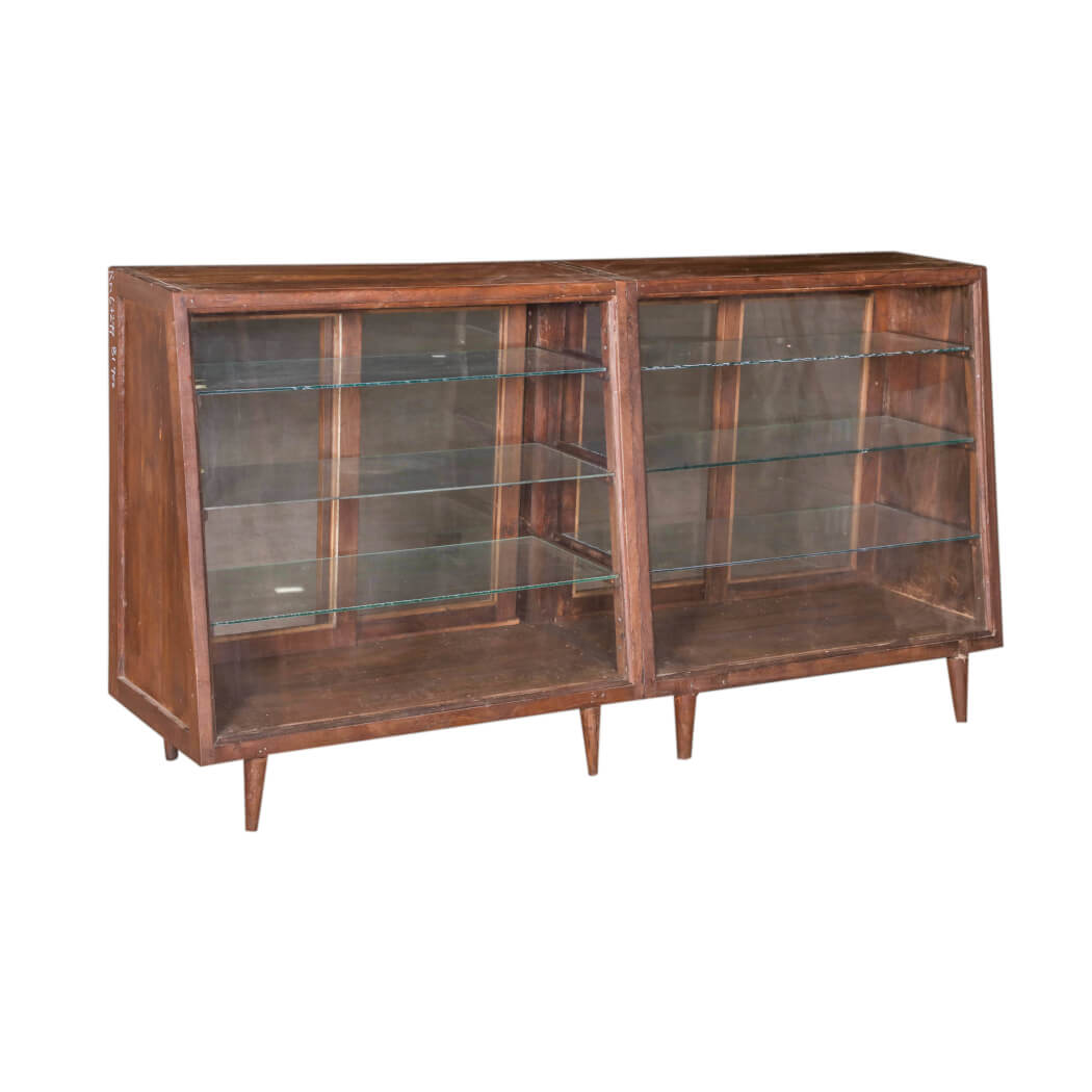 Vitrine en teck et verre