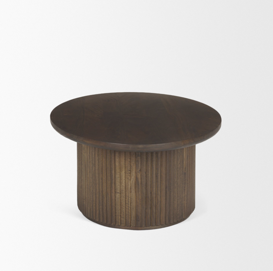 Table basse ovale cannelée Terra