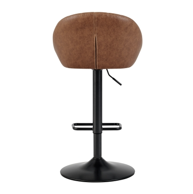 Tabouret de bar pivotant Watson en similicuir à vérin à gaz