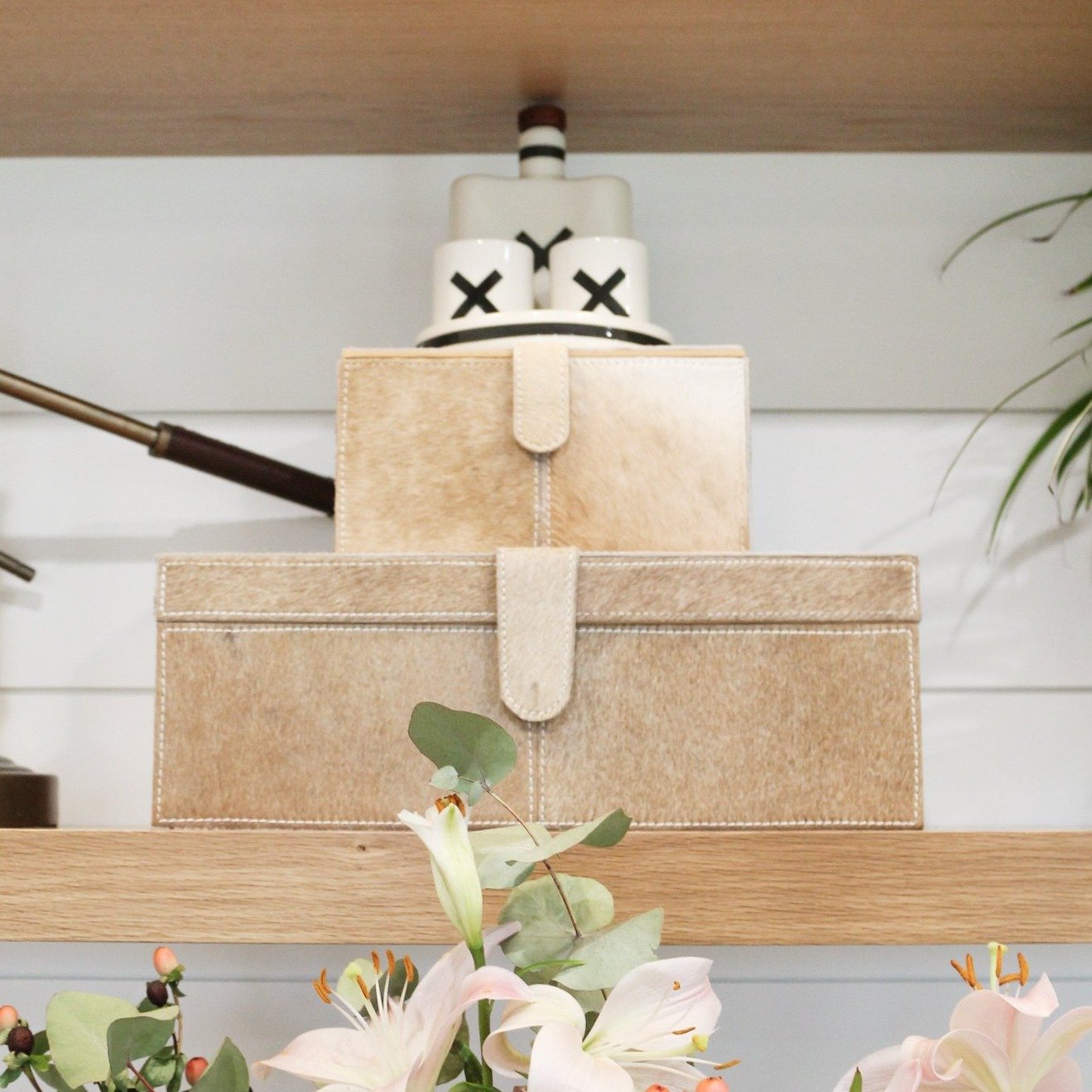 Coffret en cuir de vachette