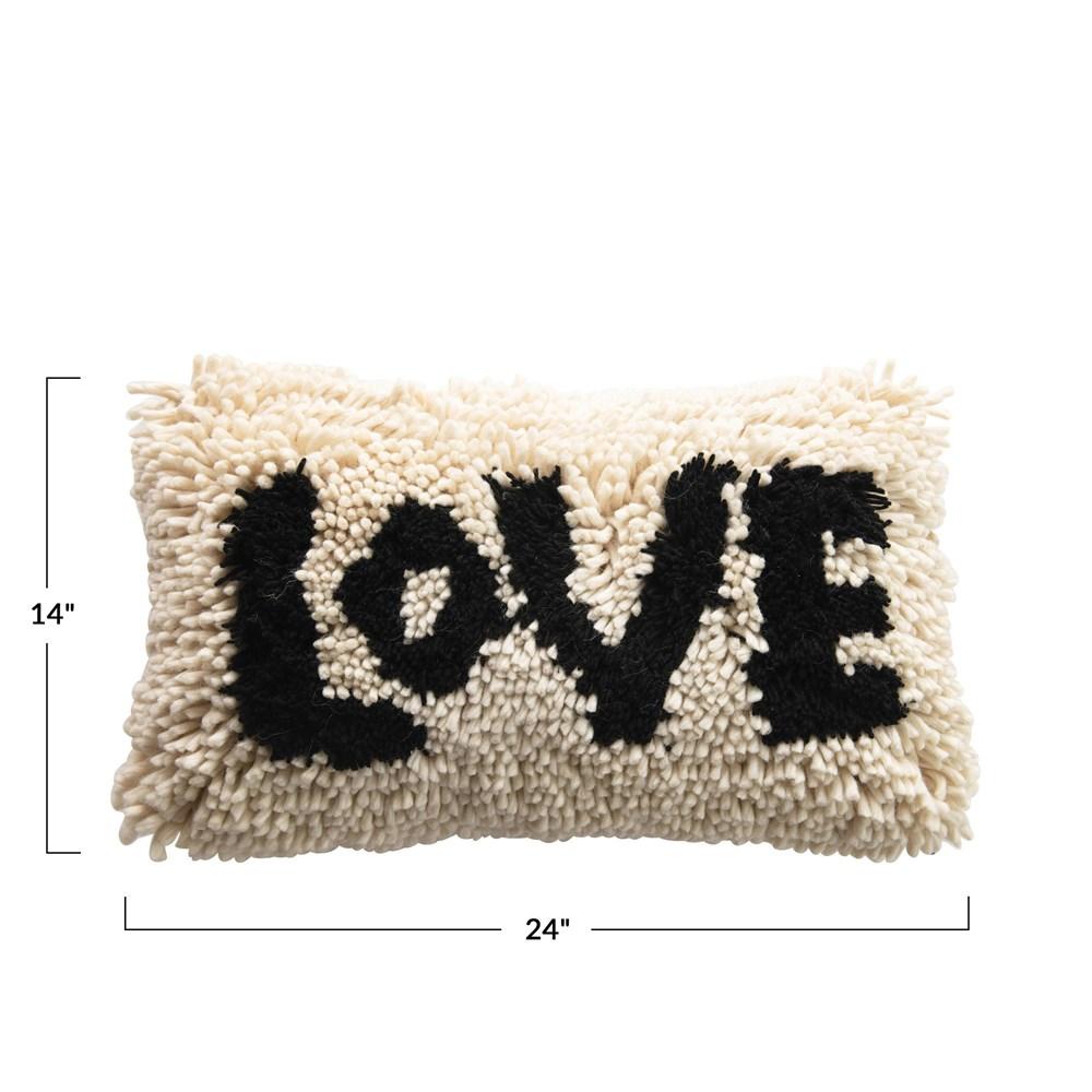 Coussin lombaire Love Wool Shag