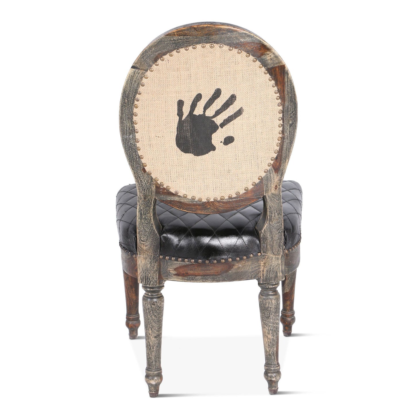 Chaise de salle à manger Wellington avec dossier en toile de jute