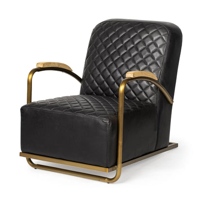 Fauteuil d'appoint en cuir Horace