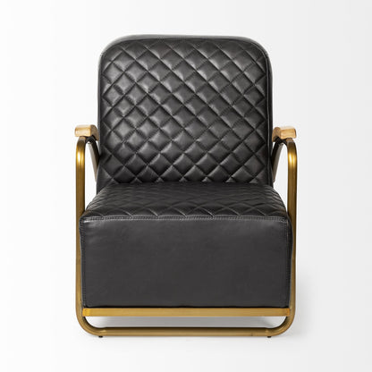 Fauteuil d'appoint en cuir Horace