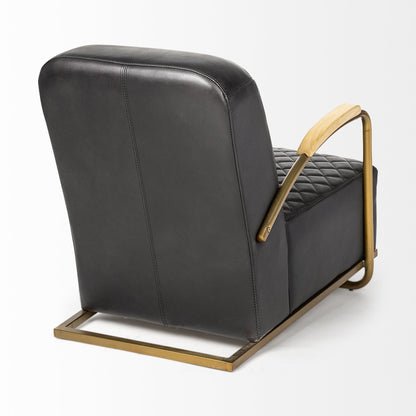 Fauteuil d'appoint en cuir Horace