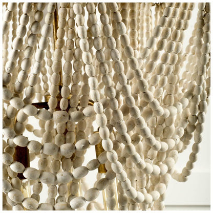 Lustre en perles de bois Pendra