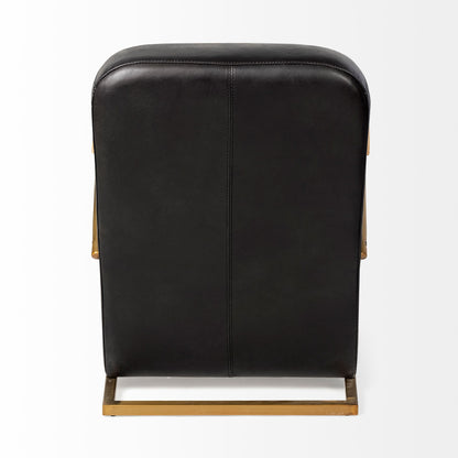 Fauteuil d'appoint en cuir Horace