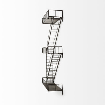 Étagère d'escalier de secours montée à Gastown