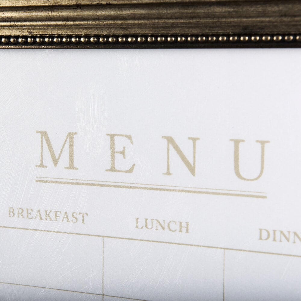 Menu I Décoration murale encadrée