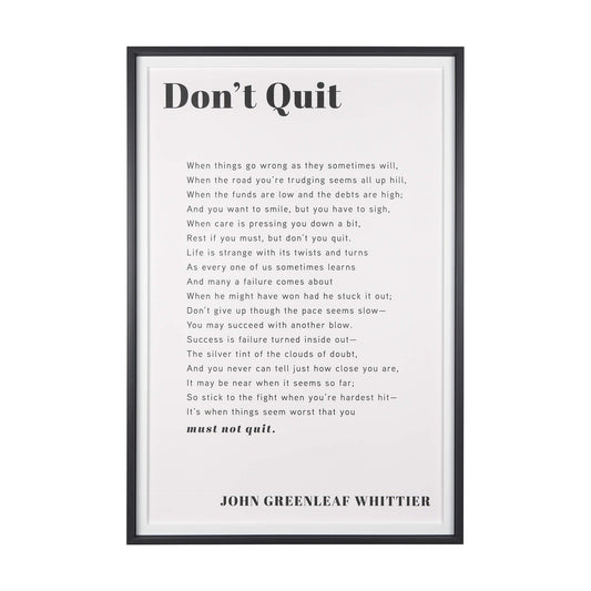 Ne quittez pas l'œuvre encadrée