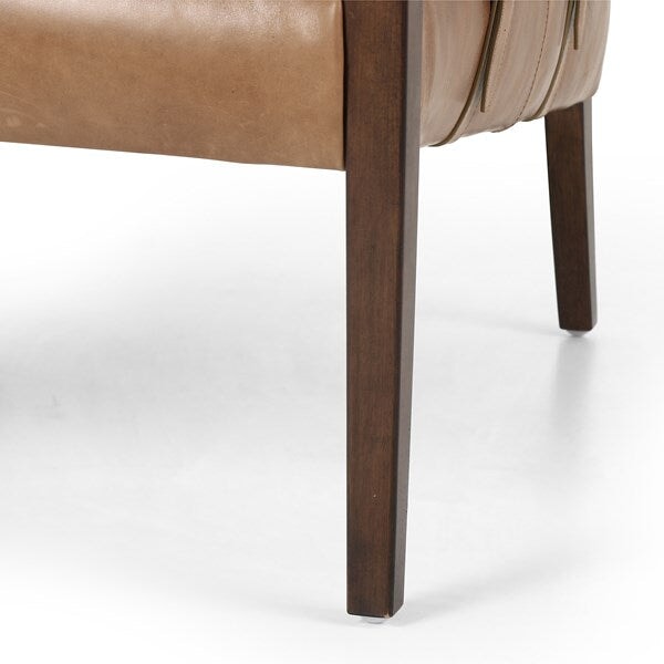 Fauteuil en cuir Bauer