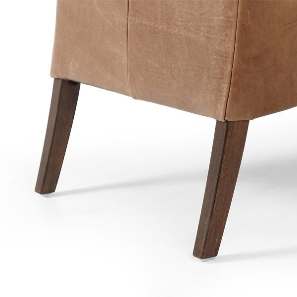 Fauteuil en cuir Bauer