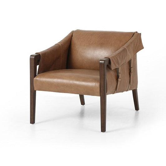 Fauteuil en cuir Bauer