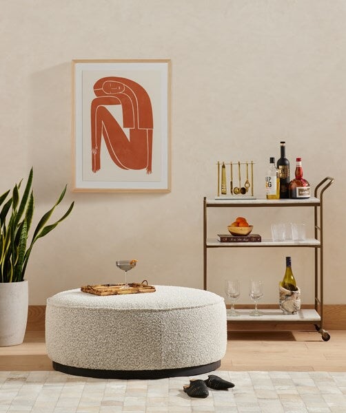 Grand pouf rond Sinclair