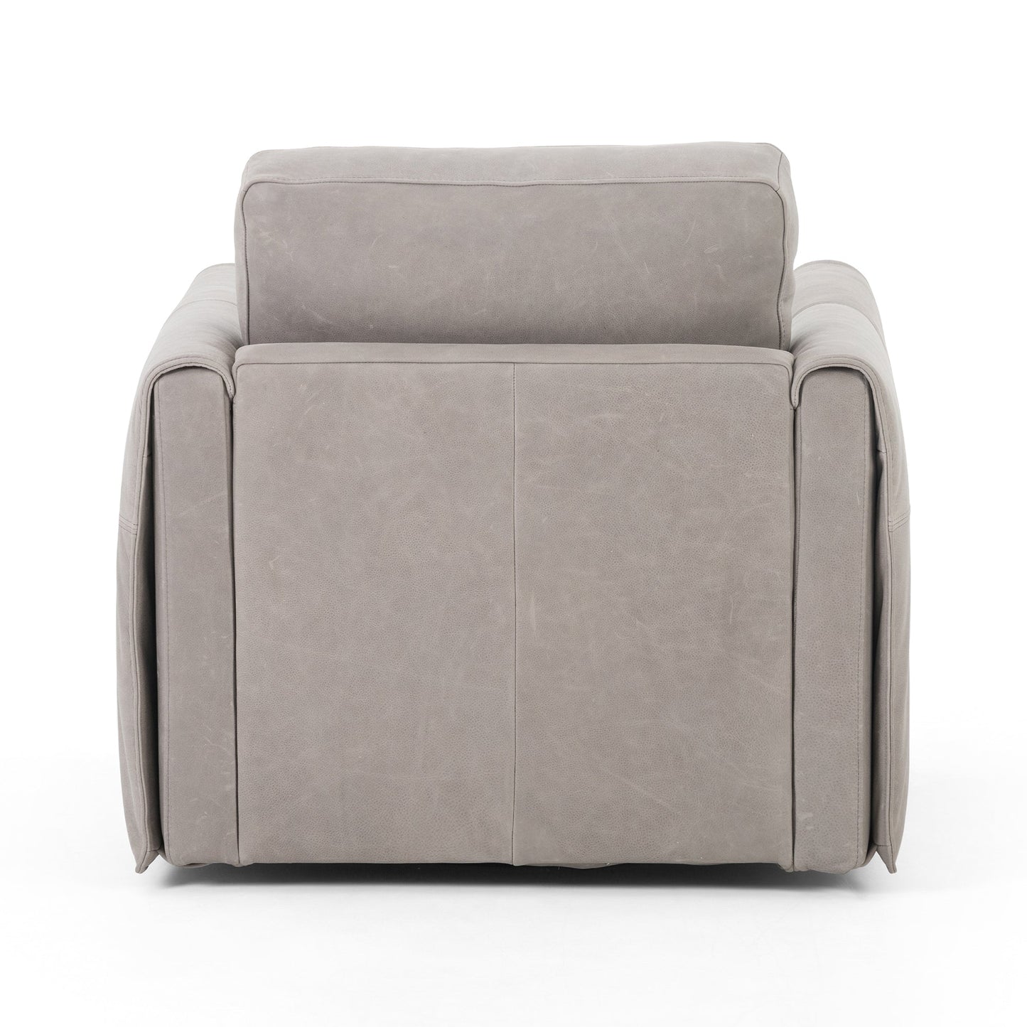 Fauteuil pivotant en cuir Uma