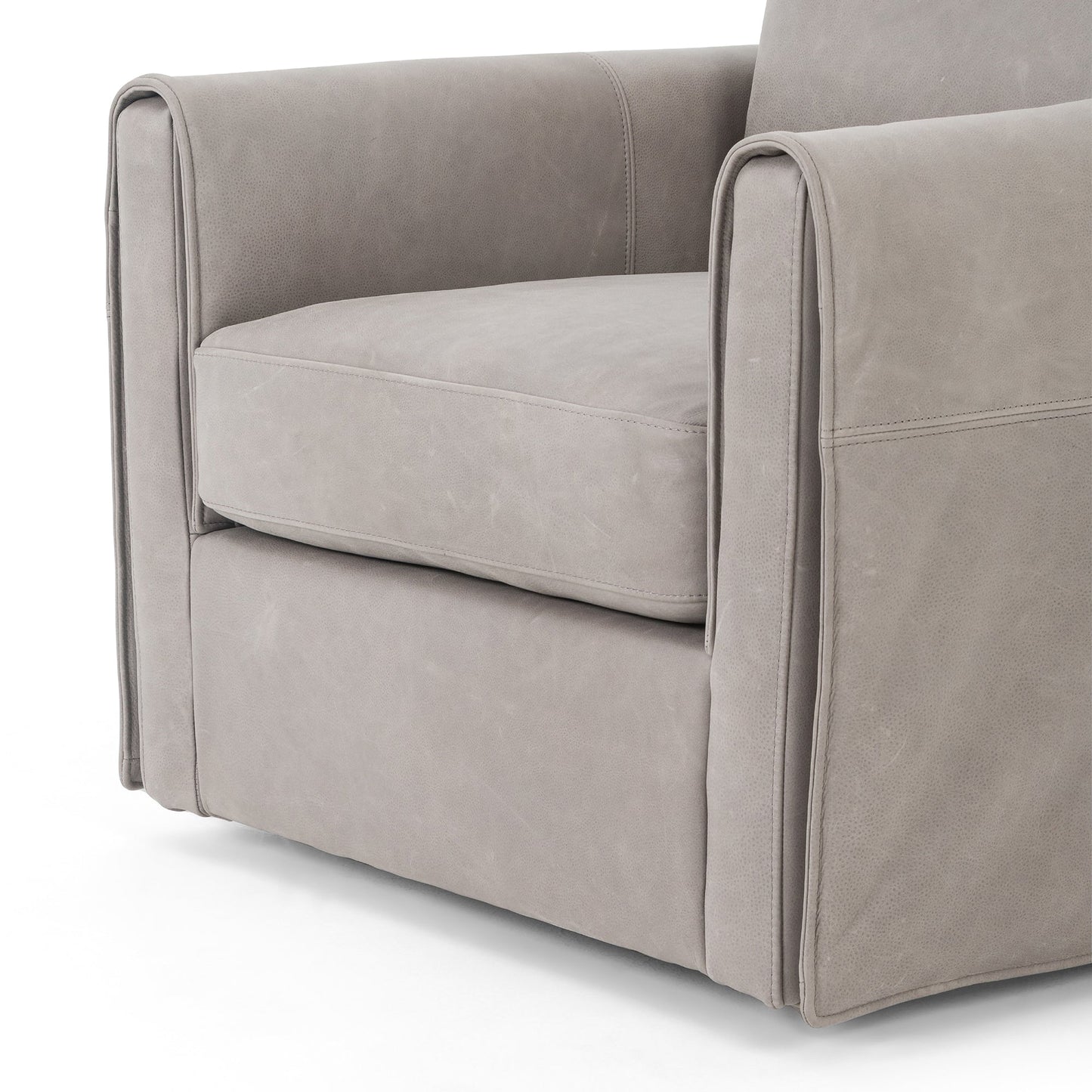 Fauteuil pivotant en cuir Uma