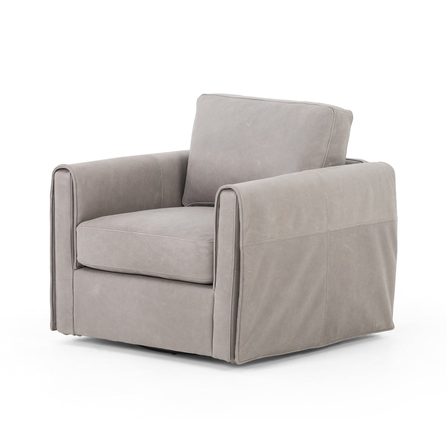 Fauteuil pivotant en cuir Uma