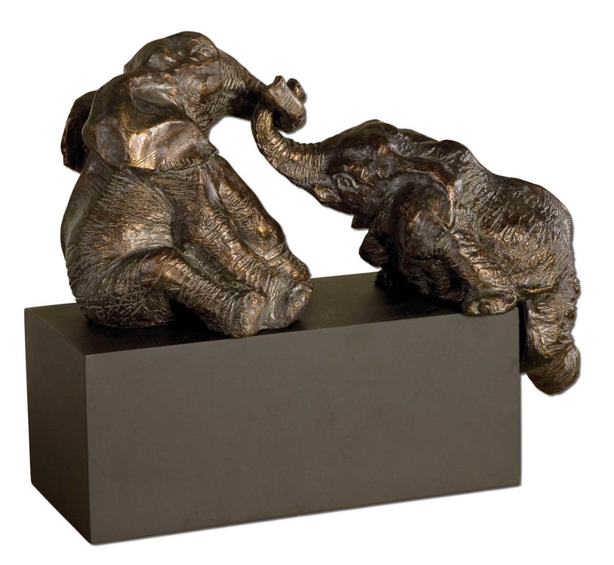 Sculpture de pachydermes joueurs