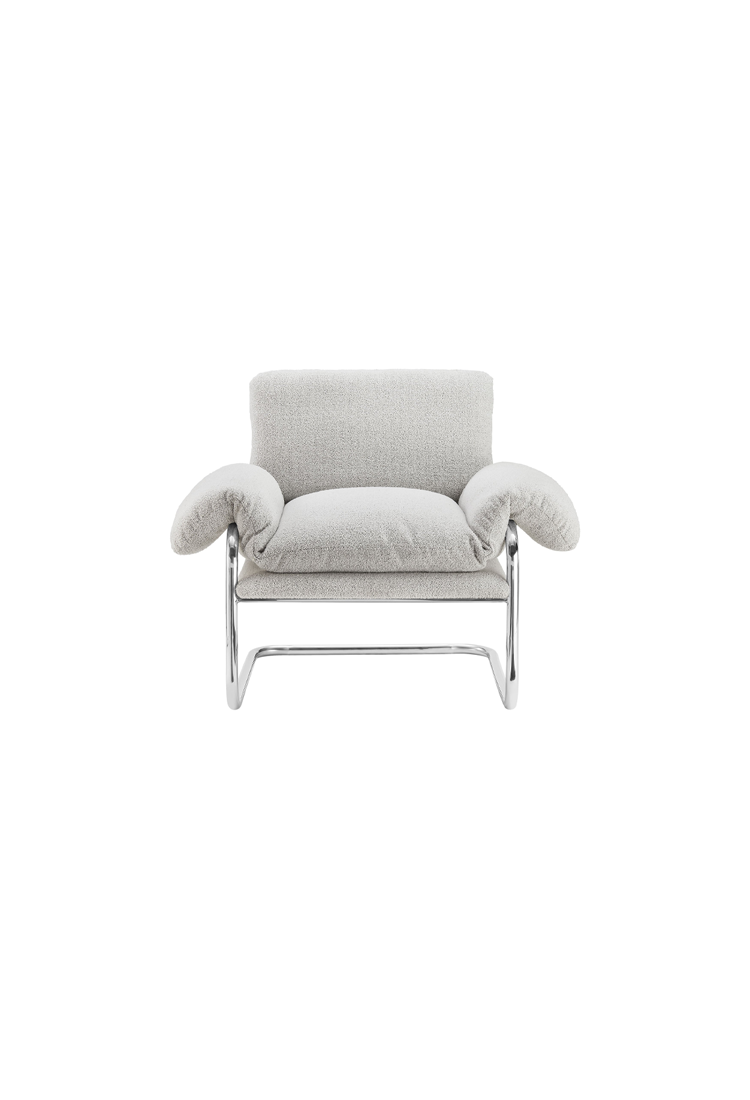 Fauteuil d'appoint en tissu Ravessa, papier journal