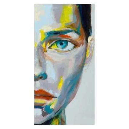 Portrait néon mural