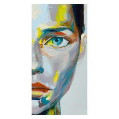 Portrait néon mural