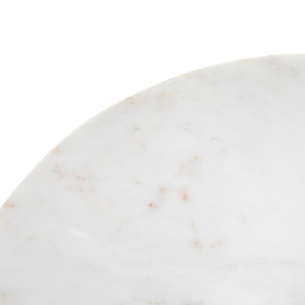 Table d'appoint Rondell en marbre blanc adouci