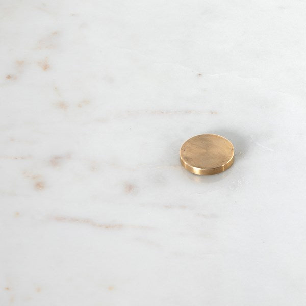 Table d'appoint Rondell en marbre blanc adouci