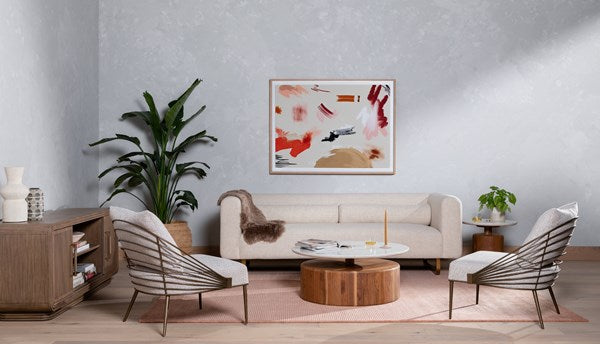 Table d'appoint Rondell en marbre blanc adouci