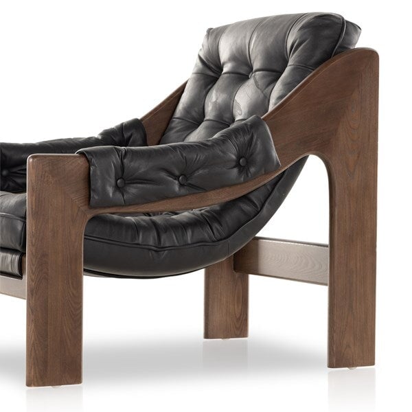 Fauteuil en cuir Halston