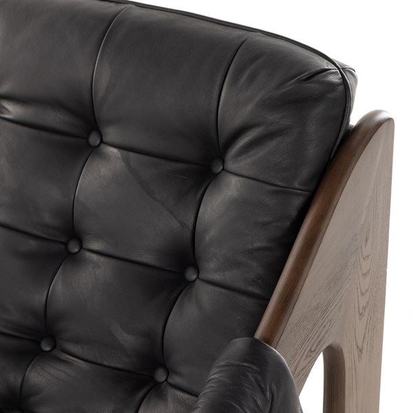 Fauteuil en cuir Halston