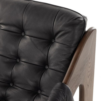 Fauteuil en cuir Halston
