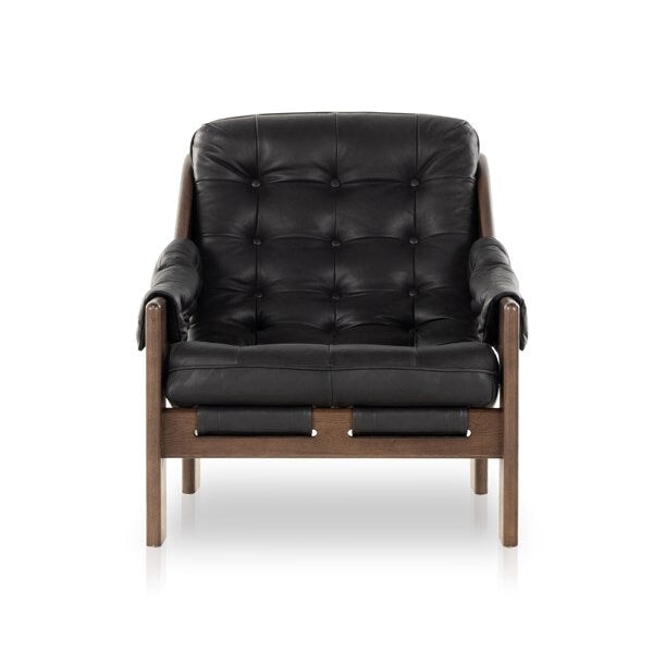 Fauteuil en cuir Halston