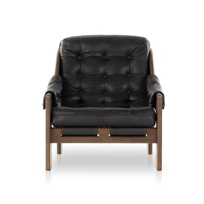 Fauteuil en cuir Halston