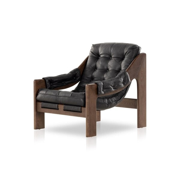 Fauteuil en cuir Halston