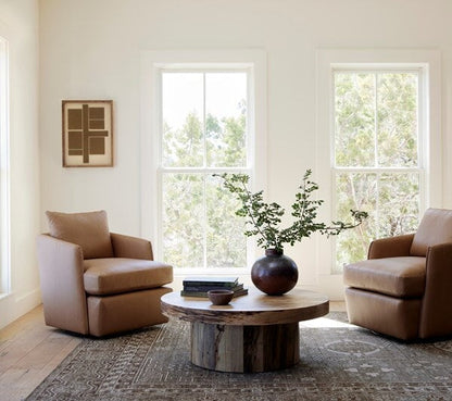 Table basse Hudson sur piédestal